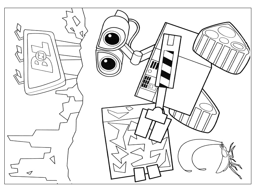 Coloring page: Wall-E (Animation Movies) #132224 - Free Printable Coloring Pages