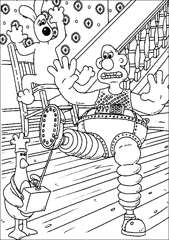 Coloring page: Wallace and Gromit (Animation Movies) #133464 - Free Printable Coloring Pages