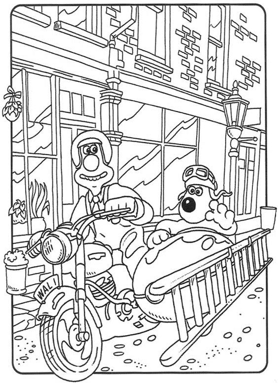 Coloring page: Wallace and Gromit (Animation Movies) #133465 - Free Printable Coloring Pages
