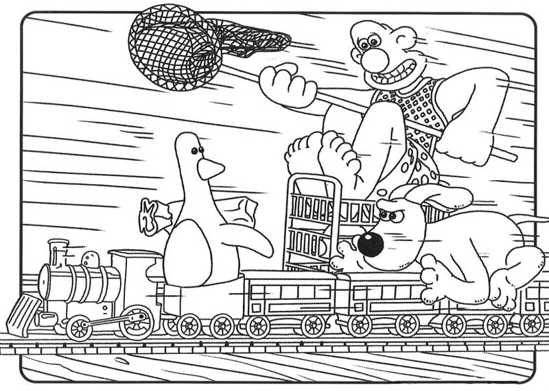 Coloring page: Wallace and Gromit (Animation Movies) #133466 - Free Printable Coloring Pages