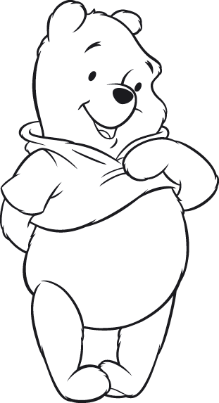 Drawing Winnie the Pooh #28624 (Animation Movies) – Printable coloring