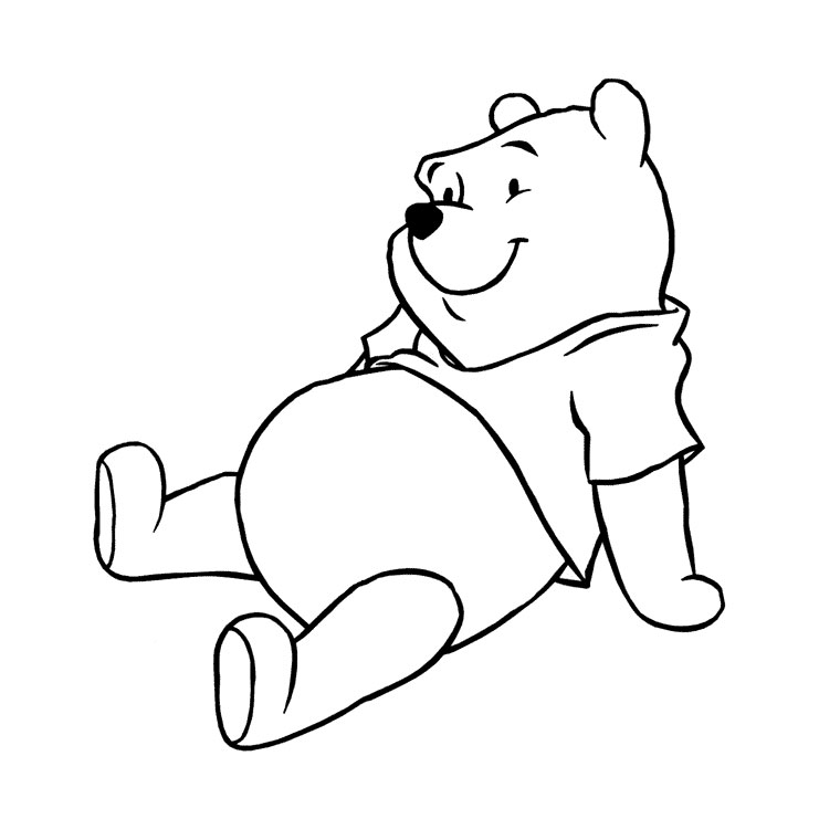 Drawing Winnie the Pooh #28681 (Animation Movies) – Printable coloring pages