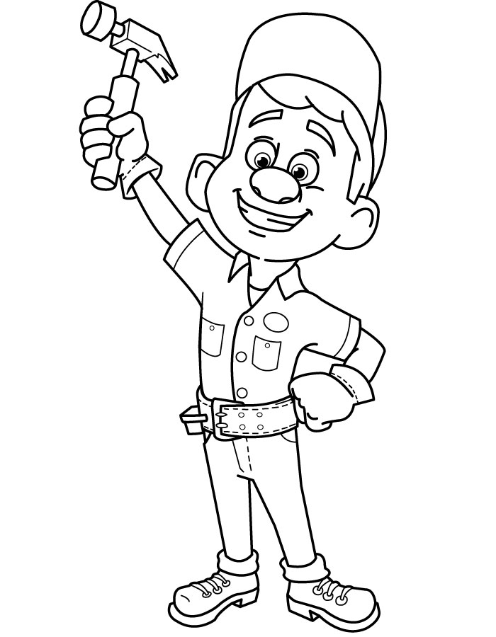 Coloring page: Wreck-It Ralph (Animation Movies) #130628 - Free Printable Coloring Pages