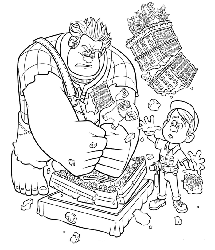 Coloring page: Wreck-It Ralph (Animation Movies) #130645 - Free Printable Coloring Pages