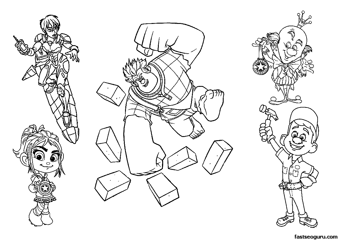 Coloring page: Wreck-It Ralph (Animation Movies) #130655 - Free Printable Coloring Pages