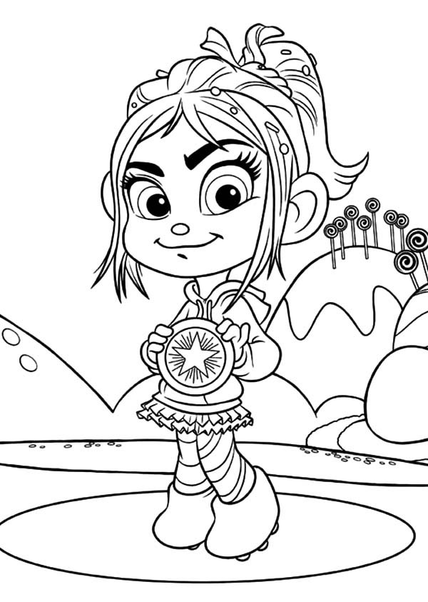 Wreck It Ralph Sugar Rush Land Coloring Pages