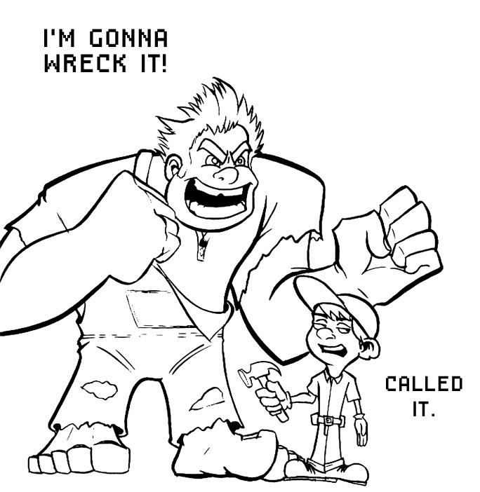 Coloring page: Wreck-It Ralph (Animation Movies) #130668 - Free Printable Coloring Pages