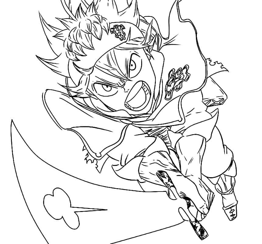 Free printable Black Clover coloring page #208012 from Anime and Manga collection