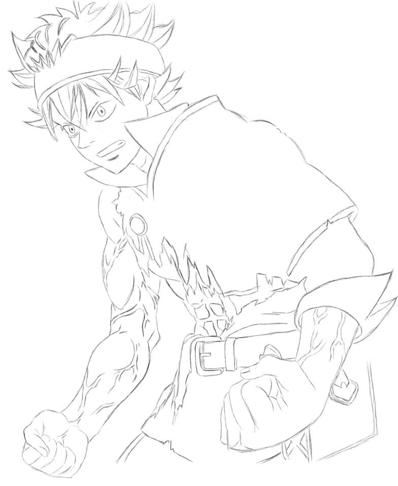 Free printable Black Clover coloring page #208014 from Anime and Manga collection
