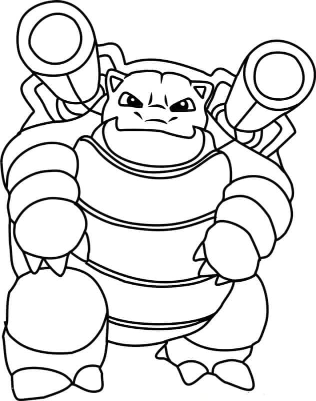 Coloring page: Blastoise (Anime and Manga) #181629 - Free Printable Coloring Pages