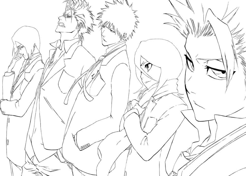 Free printable Bleach coloring page #208048 from Anime and Manga collection