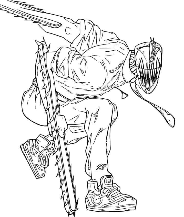 Free printable Chainsaw Man coloring page #182860 from Anime and Manga collection