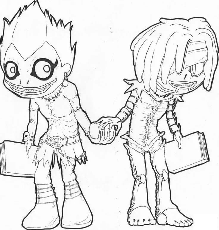 Free printable Death Note coloring page #183141 from Anime and Manga collection