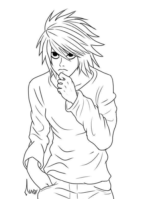 Free printable Death Note coloring page #183148 from Anime and Manga collection Free printable Death Note coloring page #183148 from Anime and Manga collection