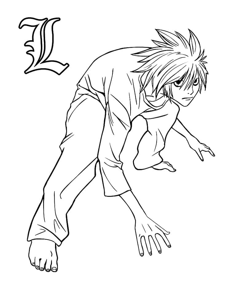 Free printable Death Note coloring page #183149 from Anime and Manga collection