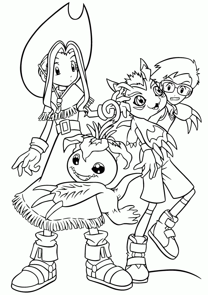 Free printable Digimon coloring page #51713 from Anime and Manga collection