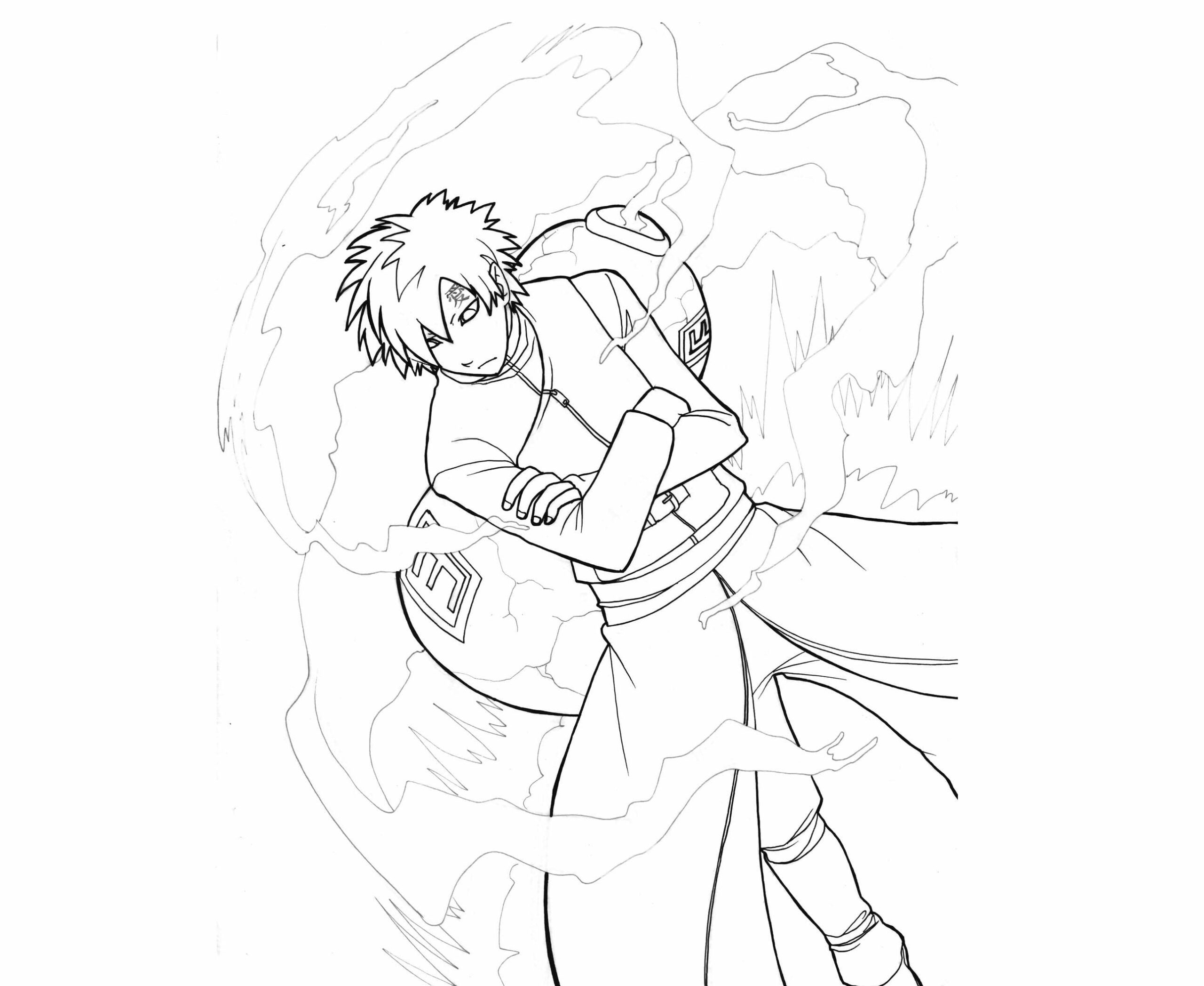 Coloring page: Gaara (Anime and Manga) #180204 - Free Printable Coloring Pages