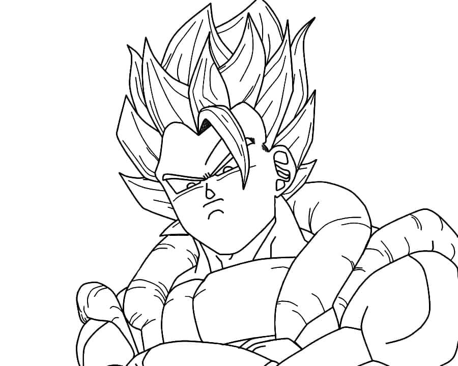 Coloring page: Gogeta from Dragon Ball Z (Anime and Manga) #191509 - Free Printable Coloring Pages