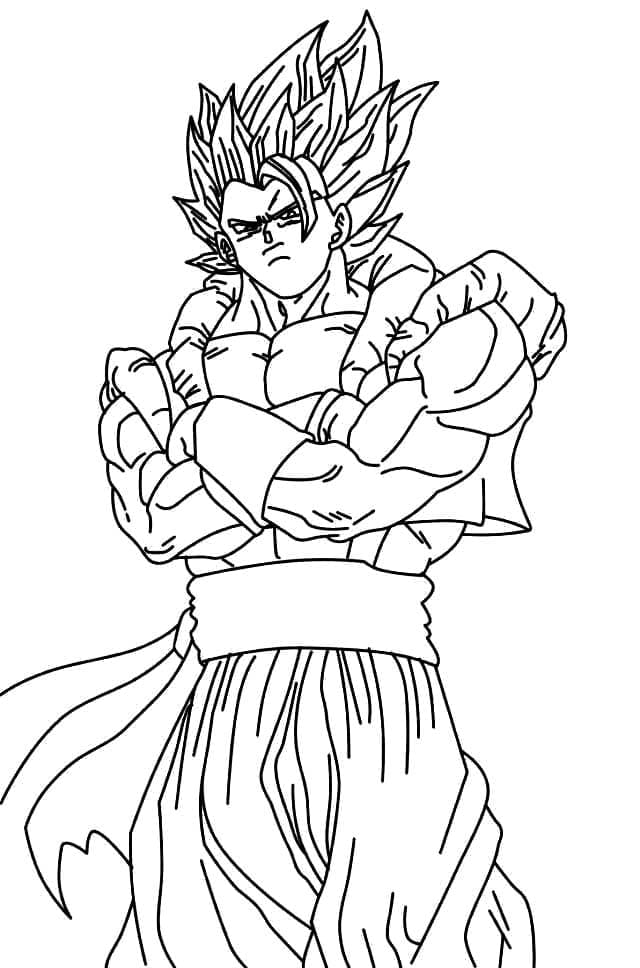 Coloring page: Gogeta from Dragon Ball Z (Anime and Manga) #191513 - Free Printable Coloring Pages