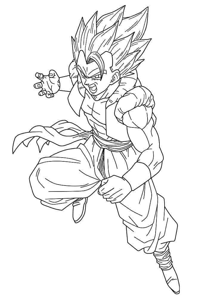 Coloring page: Gogeta from Dragon Ball Z (Anime and Manga) #191514 - Free Printable Coloring Pages