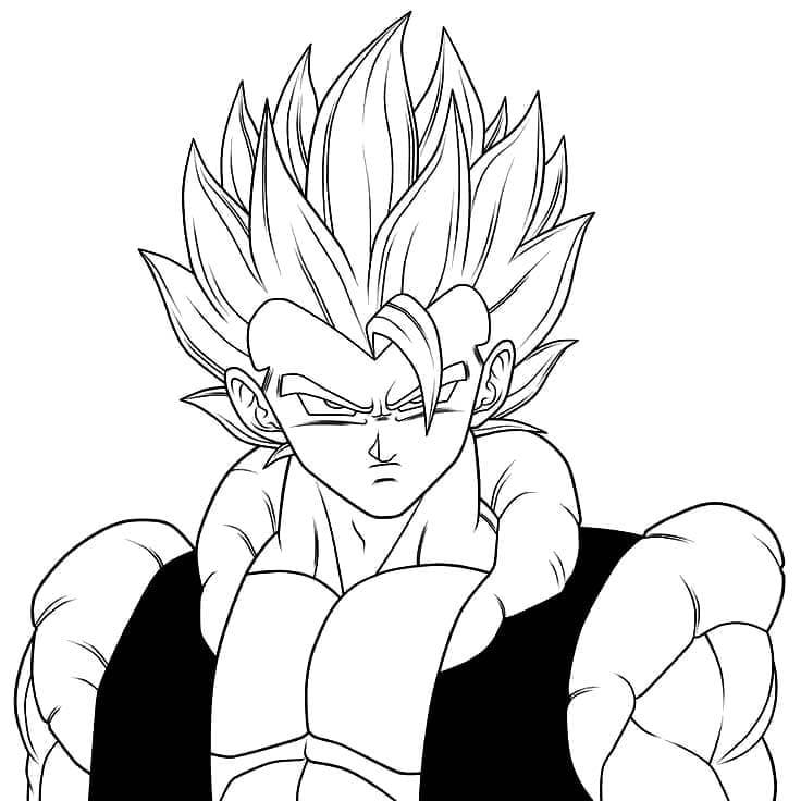 Coloring page: Gogeta from Dragon Ball Z (Anime and Manga) #191517 - Free Printable Coloring Pages