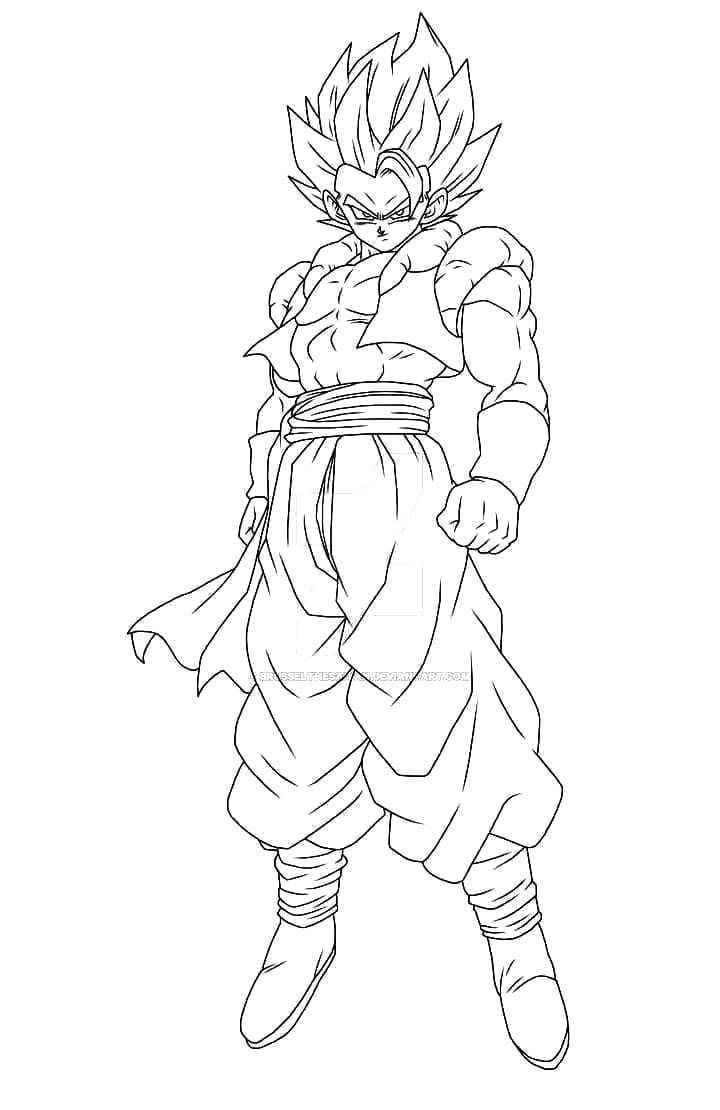Coloring page: Gogeta from Dragon Ball Z (Anime and Manga) #191518 - Free Printable Coloring Pages