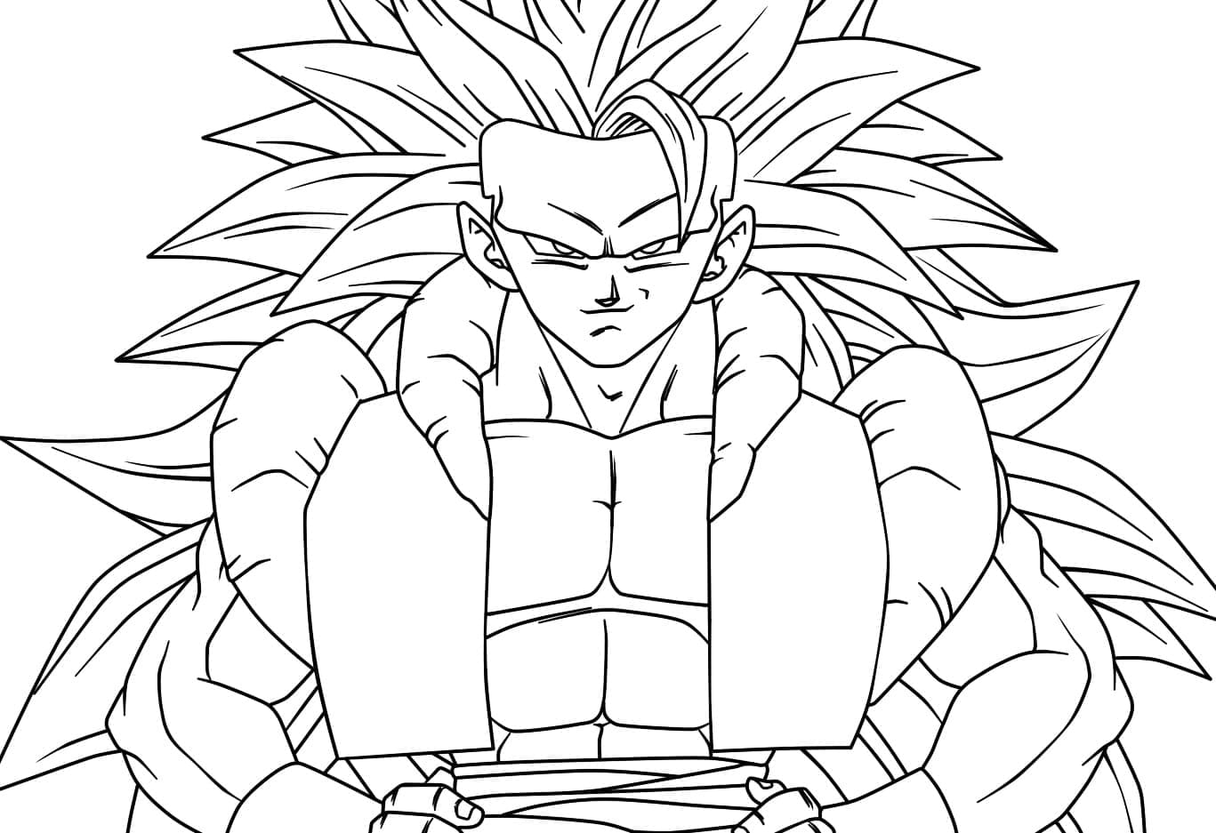Coloring page: Gogeta from Dragon Ball Z (Anime and Manga) #191522 - Free Printable Coloring Pages