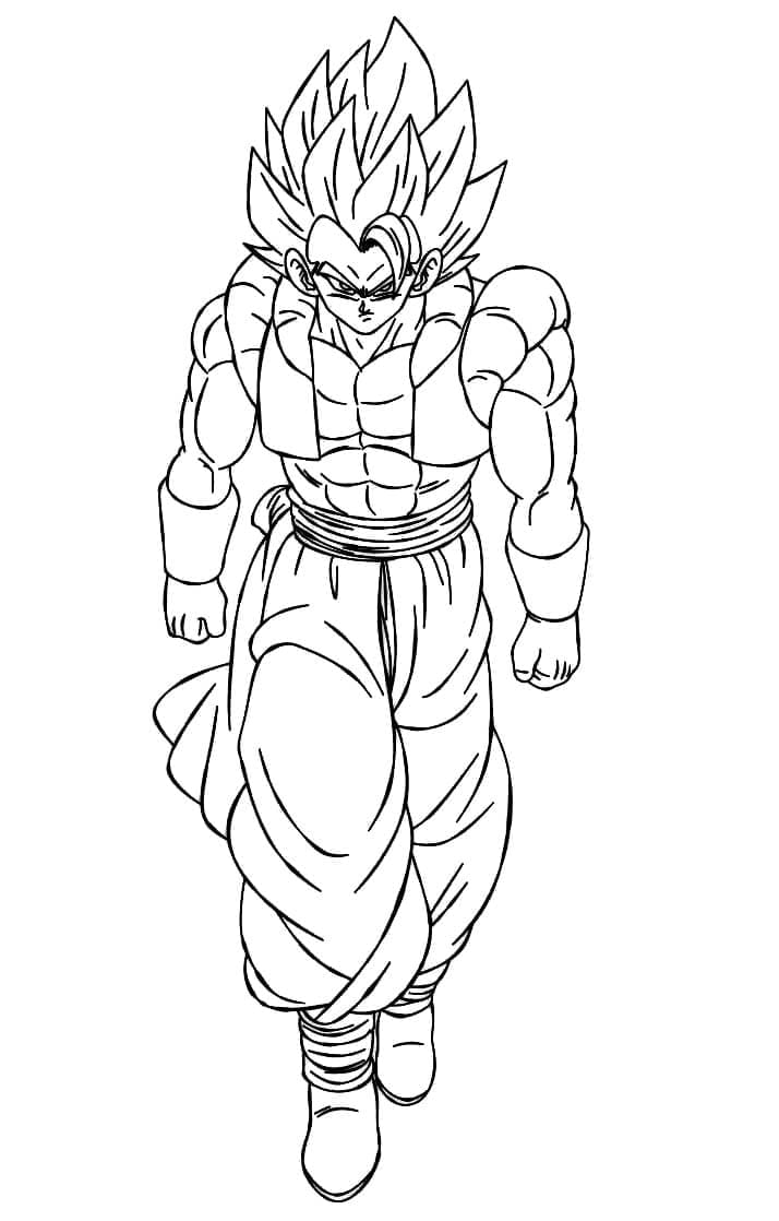 Coloring page: Gogeta from Dragon Ball Z (Anime and Manga) #191525 - Free Printable Coloring Pages