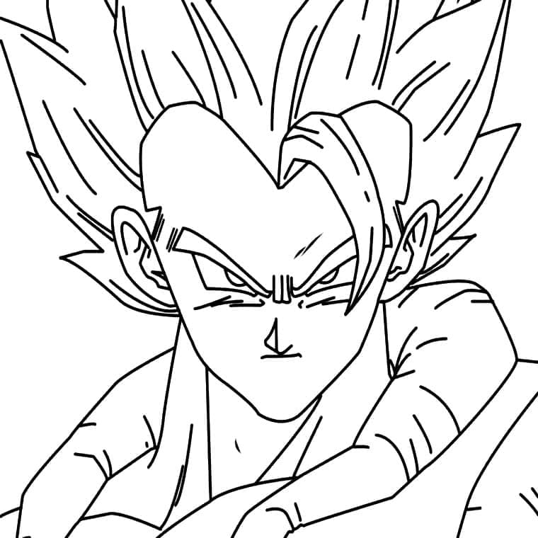 Coloring page: Gogeta from Dragon Ball Z (Anime and Manga) #191526 - Free Printable Coloring Pages