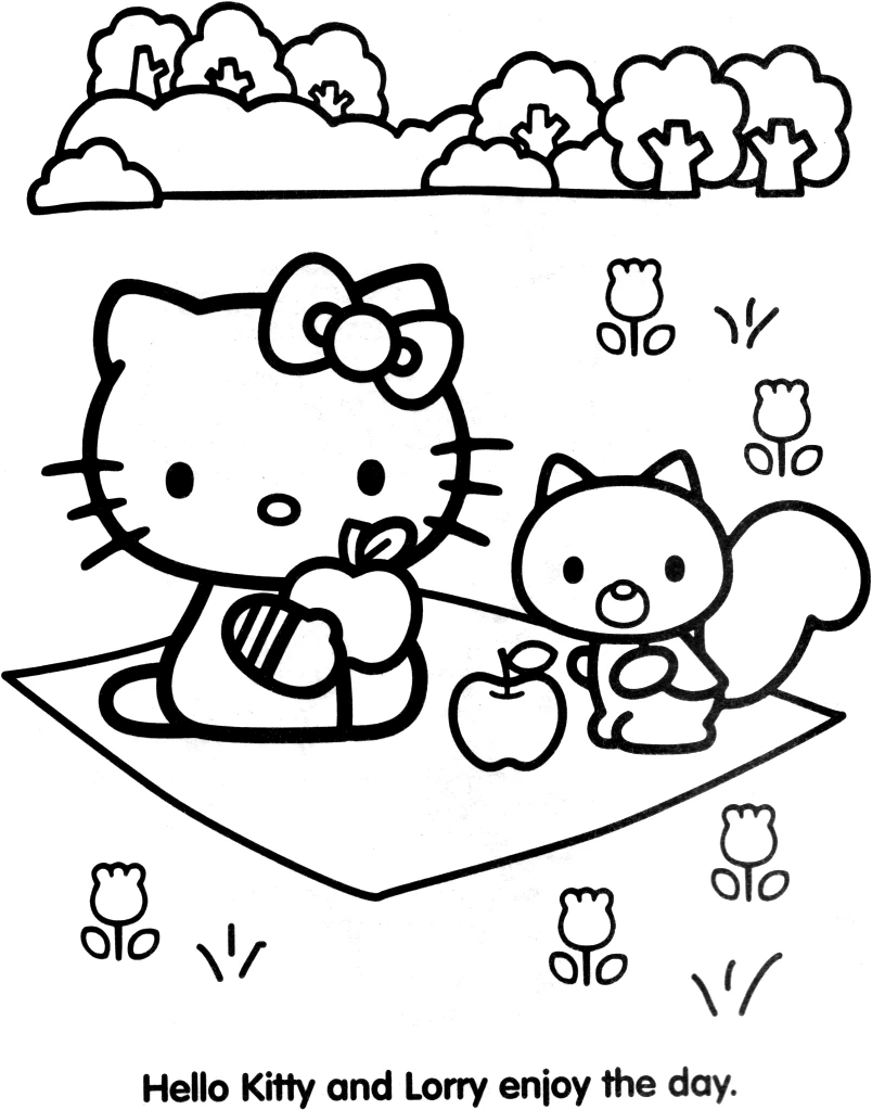Free printable Hello Kitty coloring page #36754 from Anime and Manga collection Free printable Hello Kitty coloring page #36754 from Anime and Manga collection