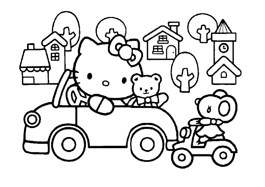 Free printable Hello Kitty coloring page #36799 from Anime and Manga collection