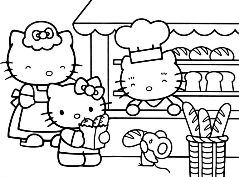 Free printable Hello Kitty coloring page #36814 from Anime and Manga collection