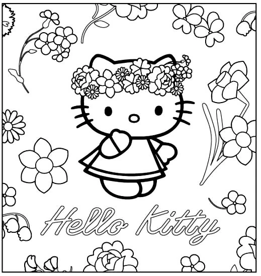 Free printable Hello Kitty coloring page #36858 from Anime and Manga collection