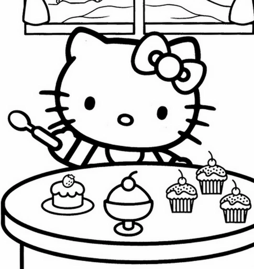 Free printable Hello Kitty coloring page #36925 from Anime and Manga collection