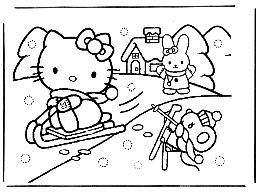 Free printable Hello Kitty coloring page #36959 from Anime and Manga collection
