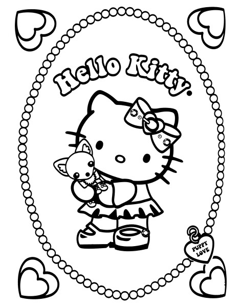 Free printable Hello Kitty coloring page #37014 from Anime and Manga collection