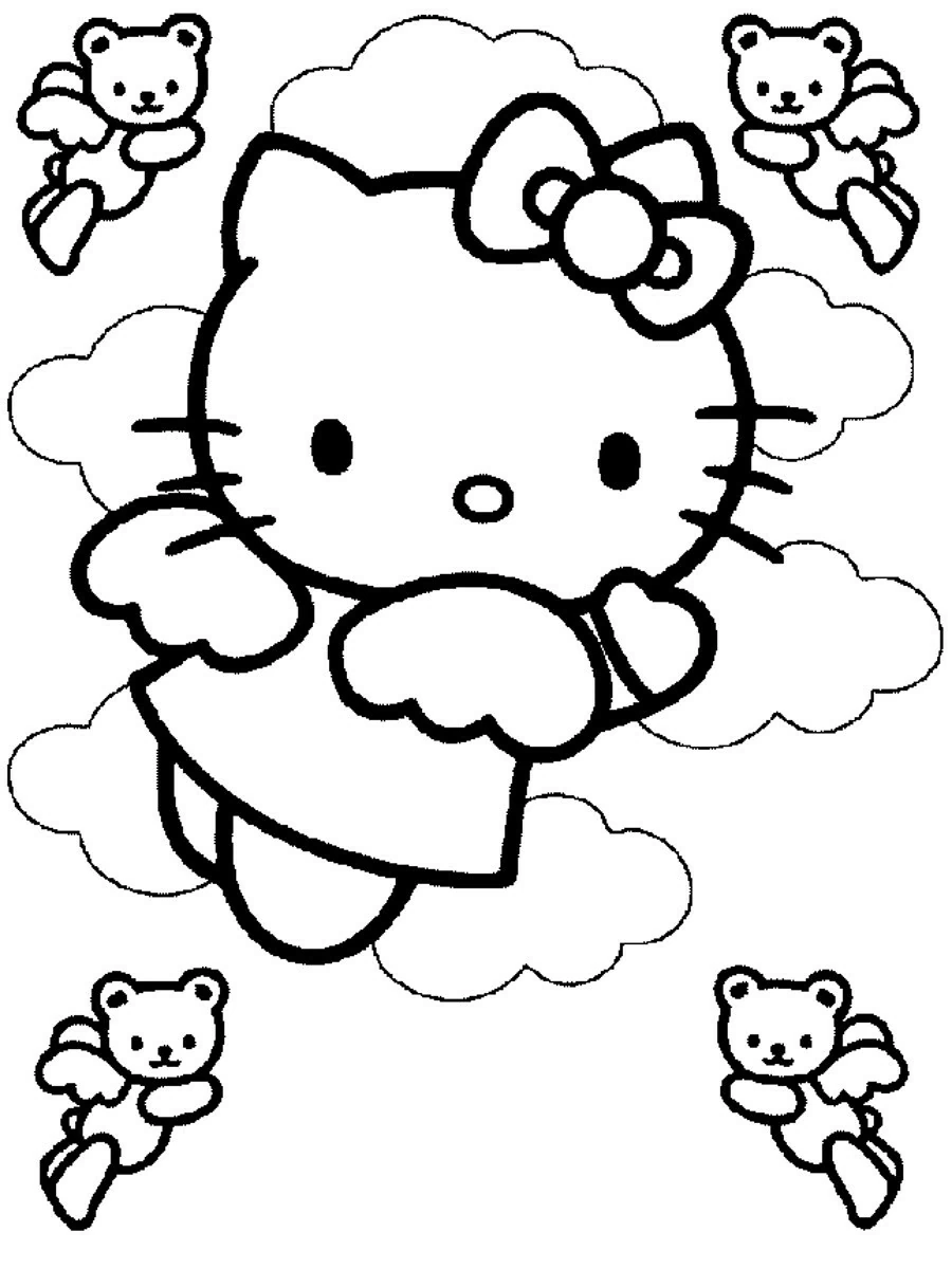 Free printable Hello Kitty coloring page #37047 from Anime and Manga collection