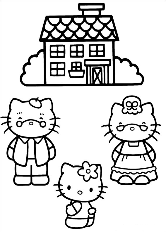 Free printable Hello Kitty coloring page #37054 from Anime and Manga collection