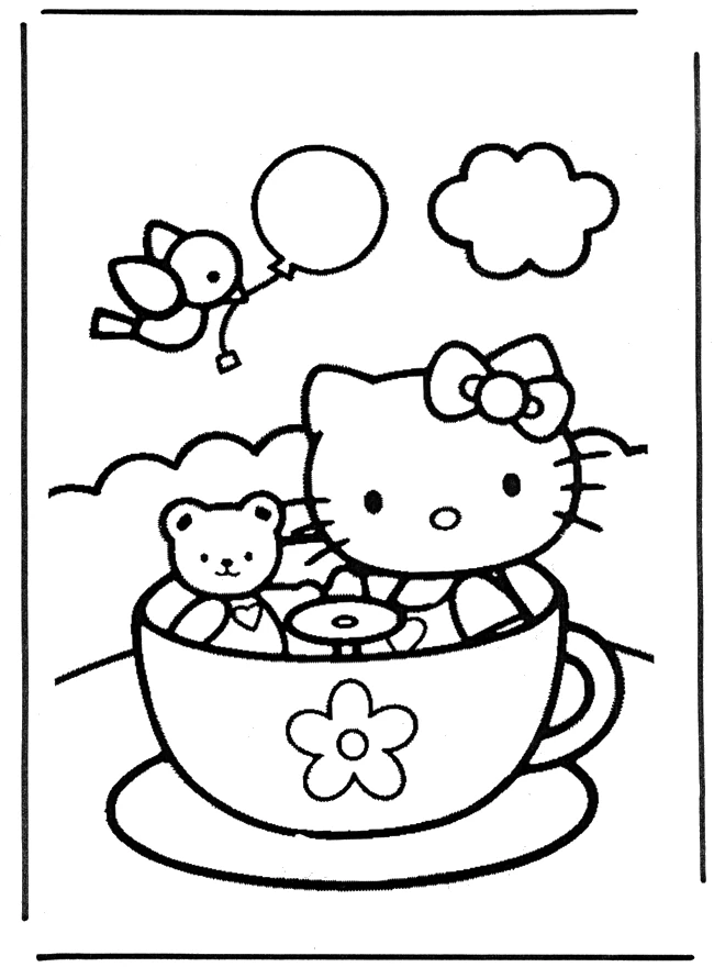 Free printable Hello Kitty coloring page #37060 from Anime and Manga collection
