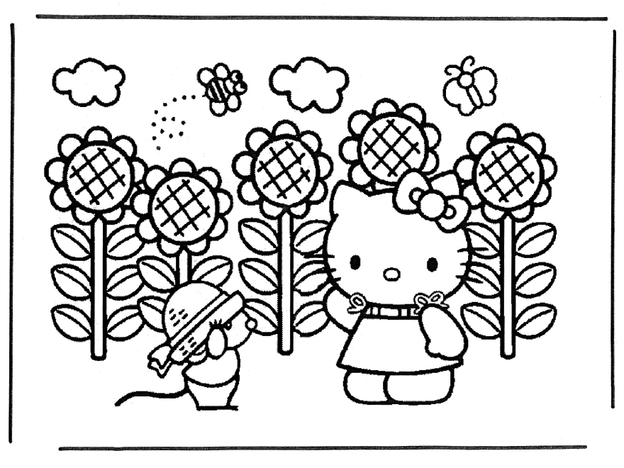 Free printable Hello Kitty coloring page #37075 from Anime and Manga collection Free printable Hello Kitty coloring page #37075 from Anime and Manga collection