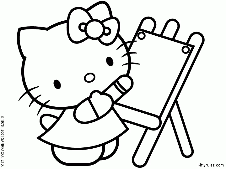 Free printable Hello Kitty coloring page #37094 from Anime and Manga collection Free printable Hello Kitty coloring page #37094 from Anime and Manga collection