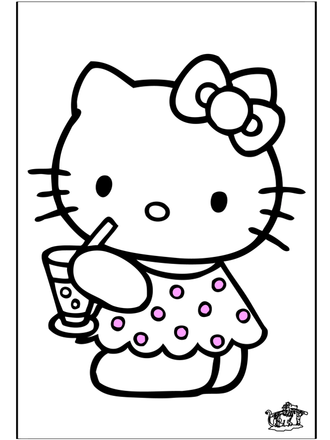 Free printable Hello Kitty coloring page #37119 from Anime and Manga collection