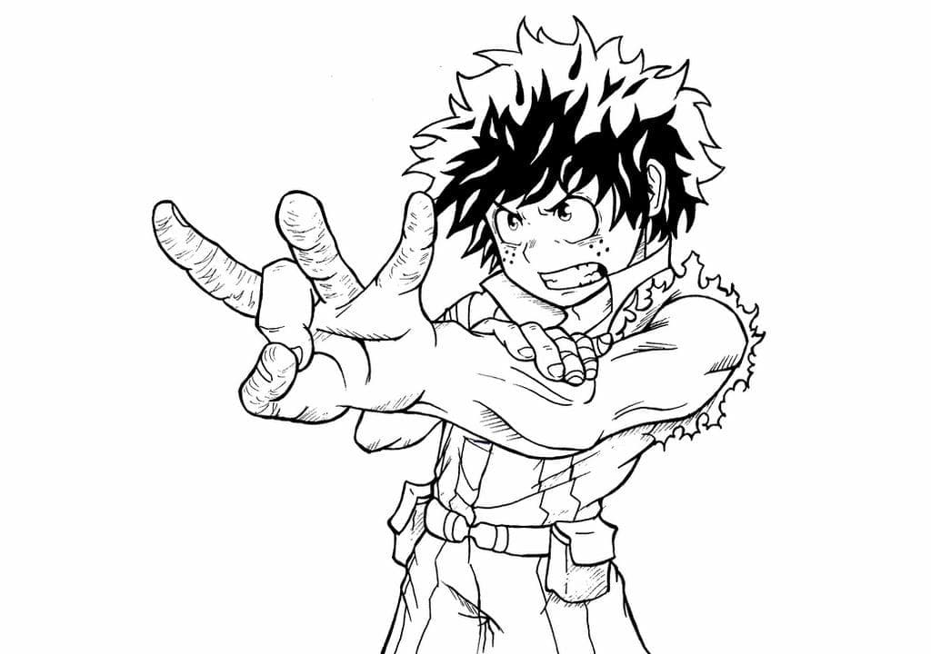 Free printable Izuku Midoriya coloring page #219718 from Anime and Manga collection