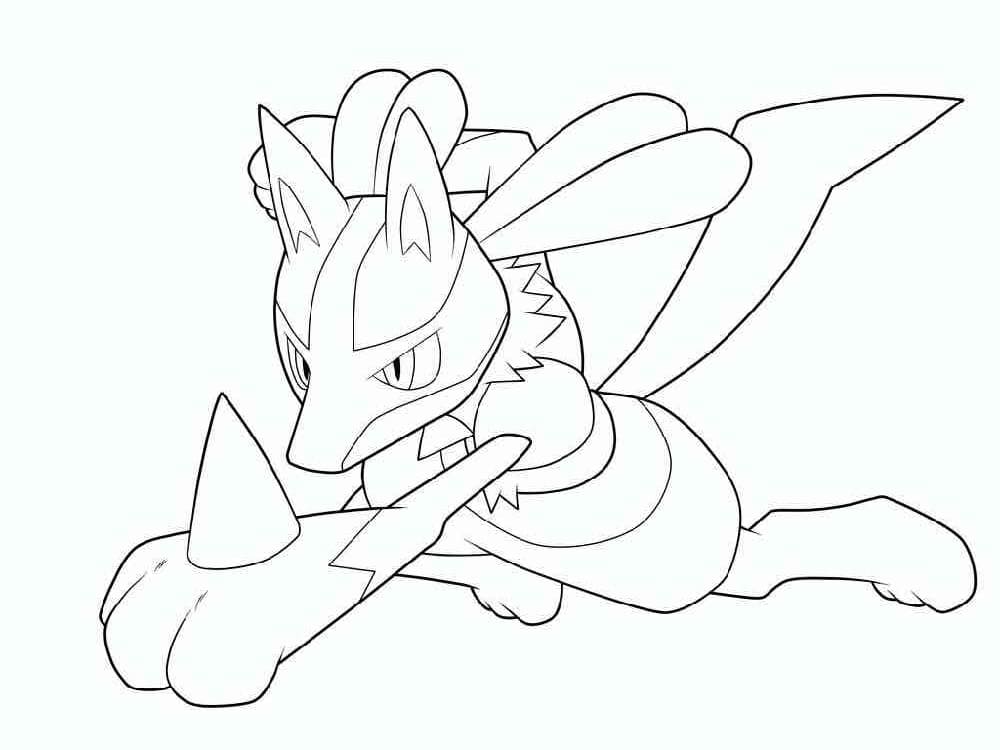 Free printable Lucario coloring page #181536 from Anime and Manga collection