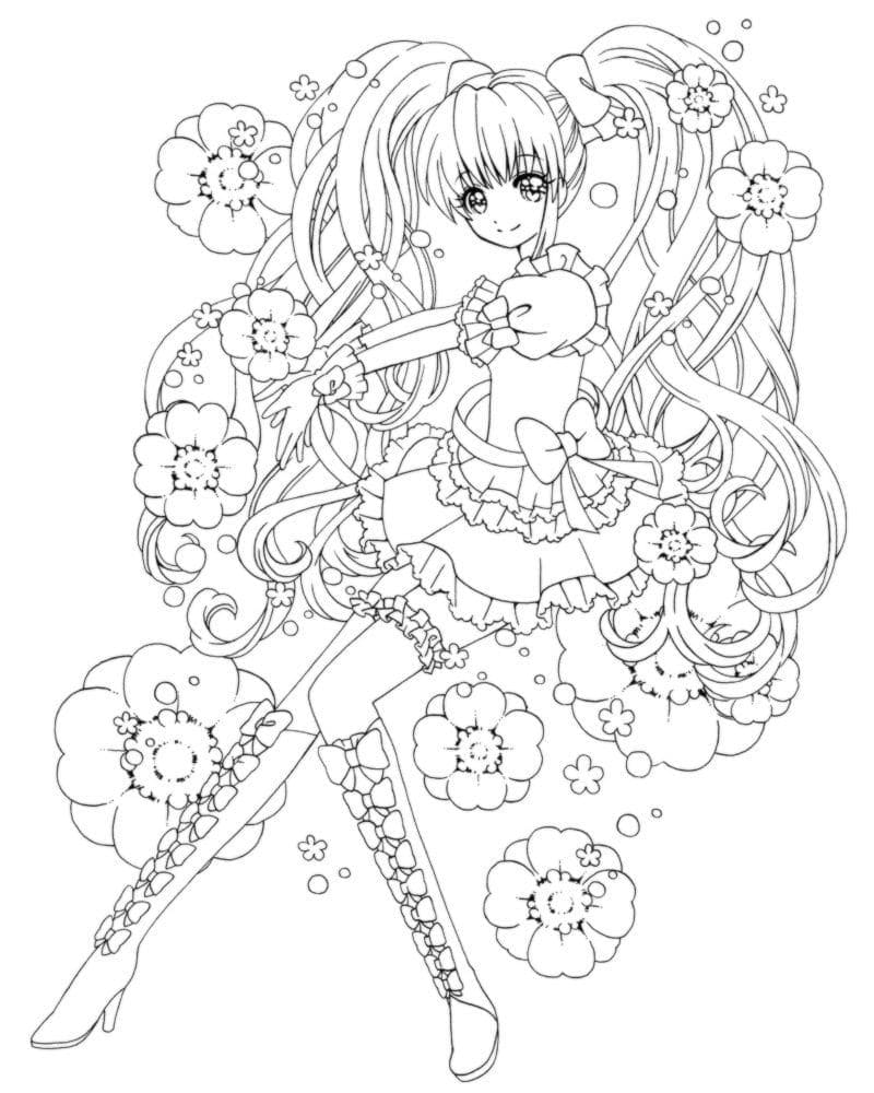 Free printable Manga Girl coloring page #190629 from Anime and Manga collection