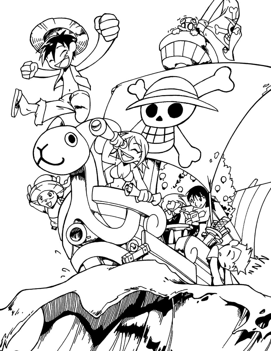 Free printable One Piece coloring page #215176 from Anime and Manga collection
