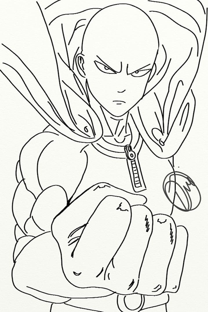 Free printable One Punch Man coloring page #183084 from Anime and Manga collection Free printable One Punch Man coloring page #183084 from Anime and Manga collection