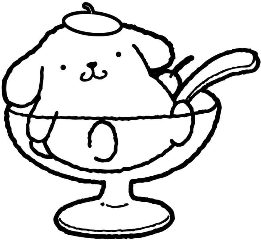 Free printable Pompompurin coloring page #211459 from Anime and Manga collection