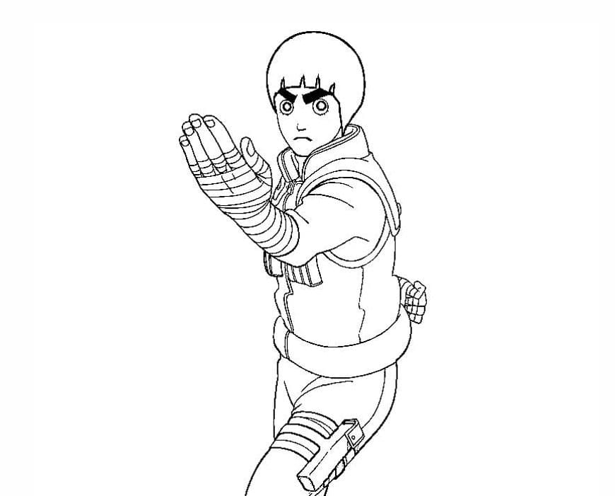 Free printable Rock Lee coloring page #180212 from Anime and Manga collection