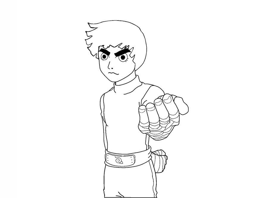 Free printable Rock Lee coloring page #180217 from Anime and Manga collection